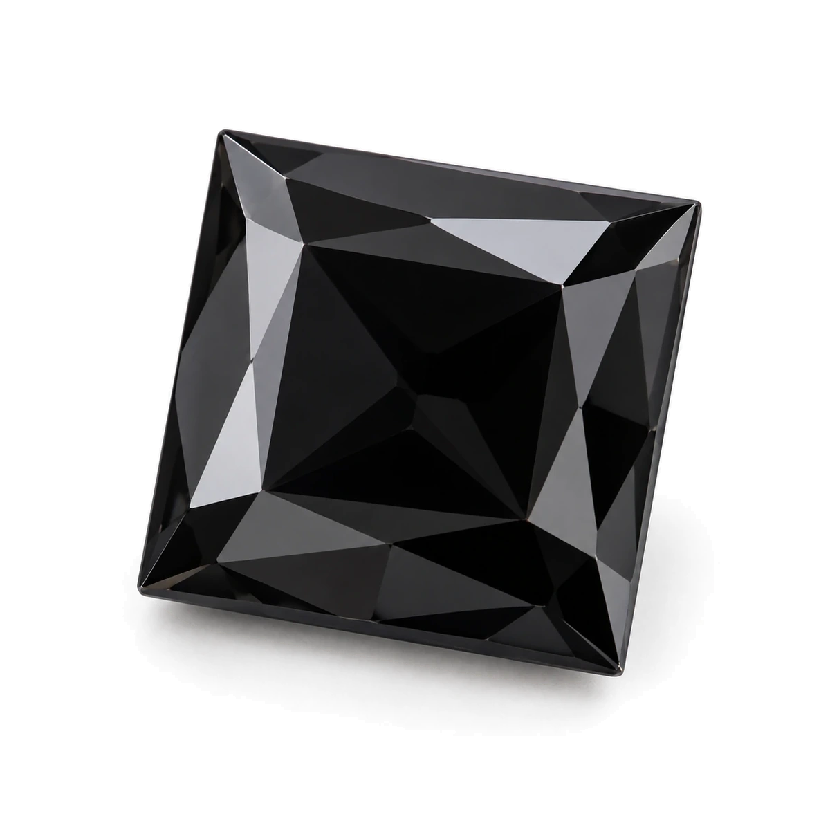 Black Square Cubic Zirconia — AI-generated product image