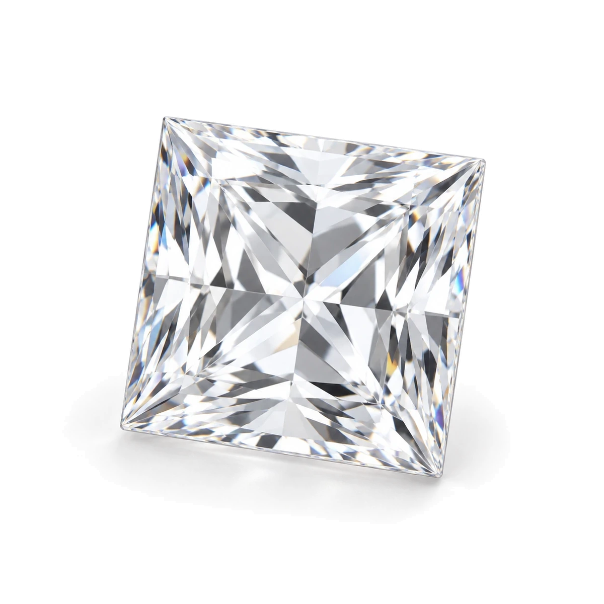 Colourless Square Cubic Zirconia — AI-generated product image