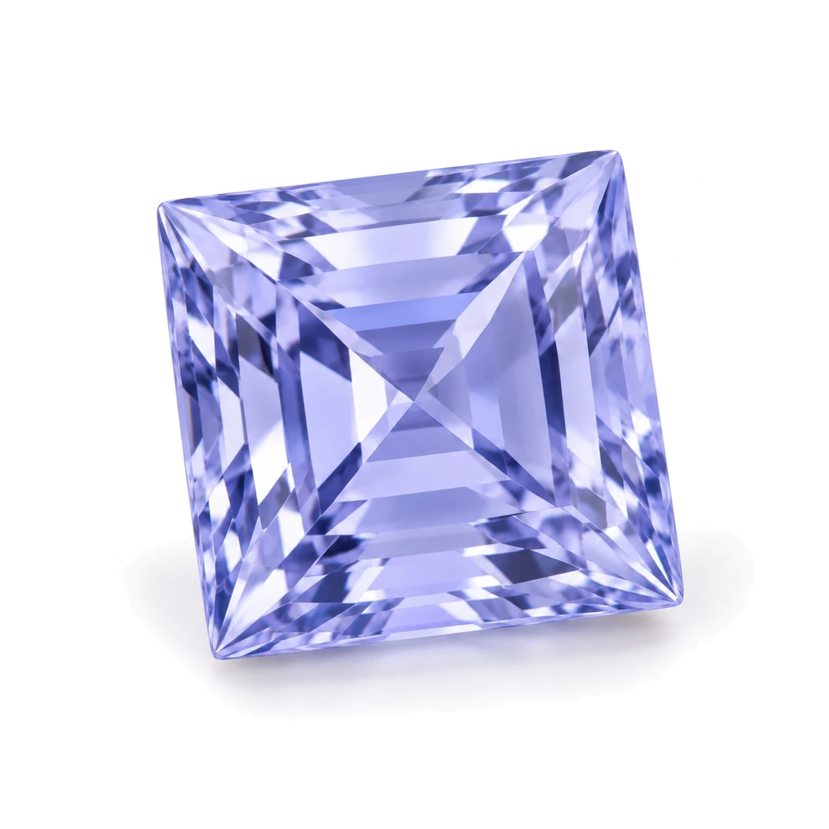 Pale violet blue Square Cubic Zirconia — AI-generated product image