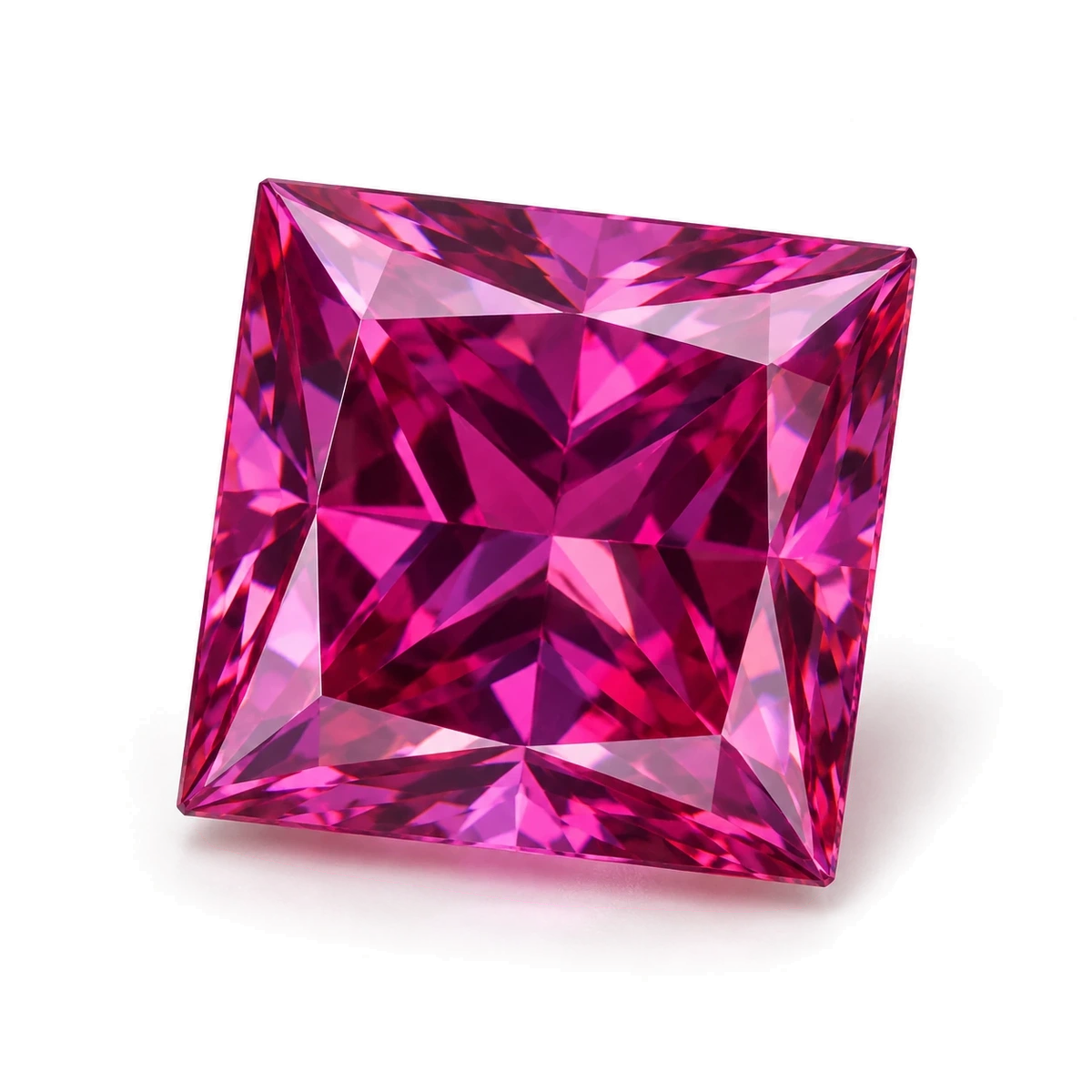 Violet red Square Cubic Zirconia — AI-generated product image