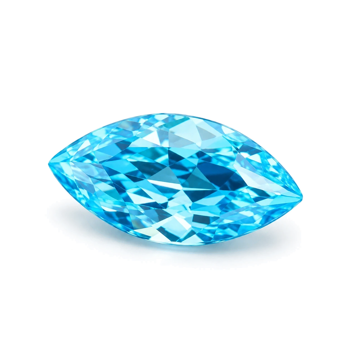 Aqua blue Marquise Cubic Zirconia — AI-generated product image