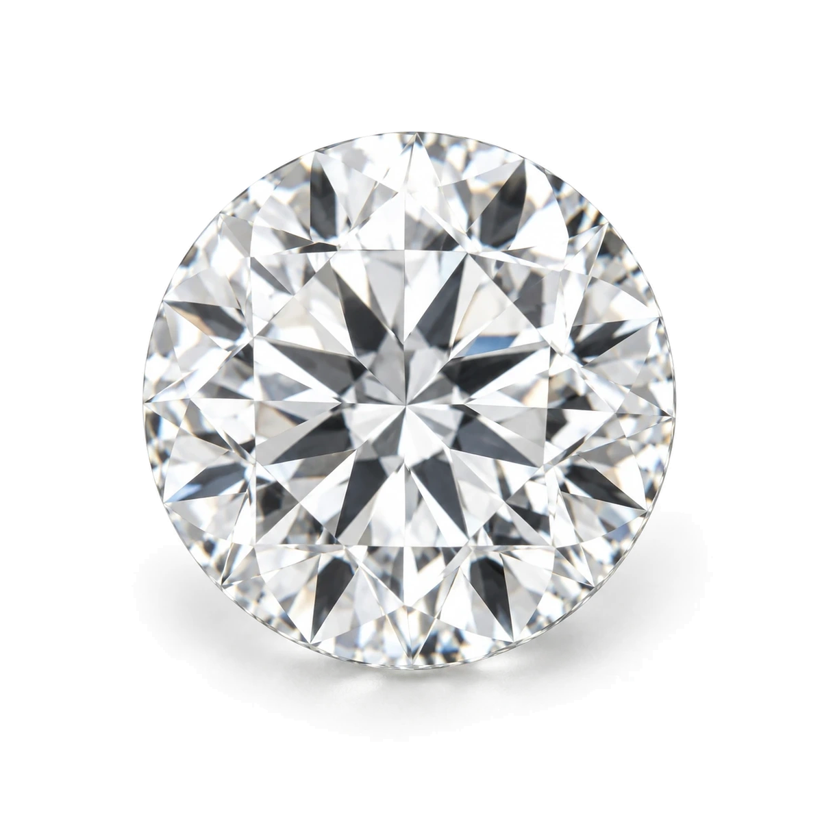 Colourless Round Cubic Zirconia — AI-generated product image