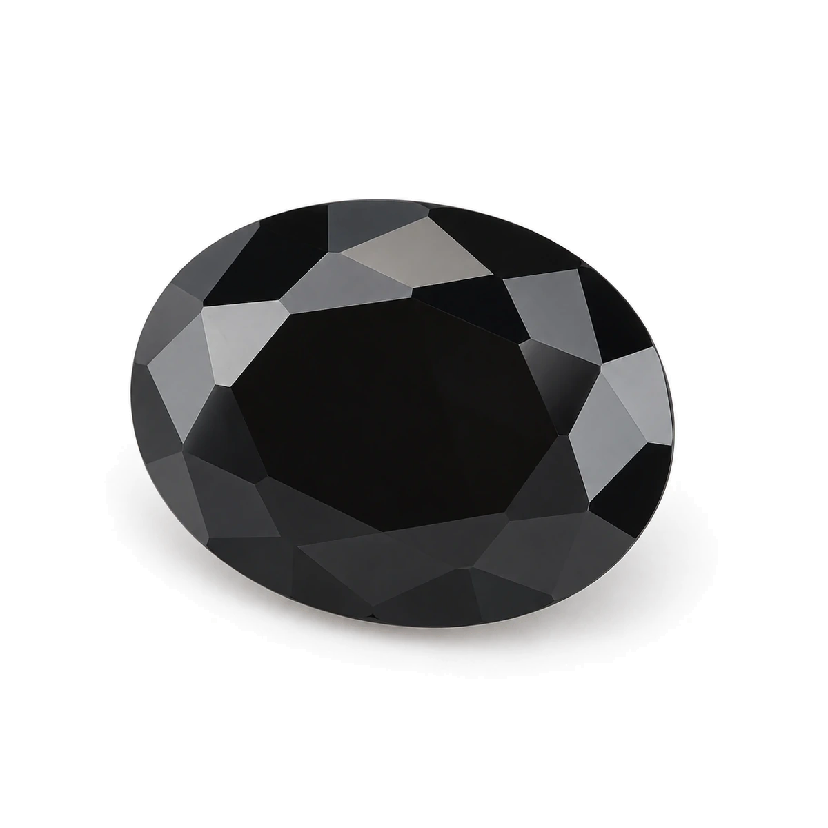 Black Oval Cubic Zirconia — AI-generated product image