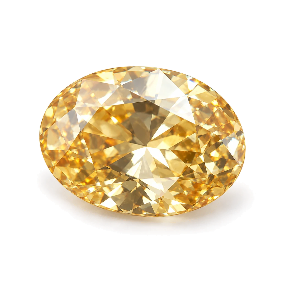 Champagne Oval Cubic Zirconia — AI-generated product image
