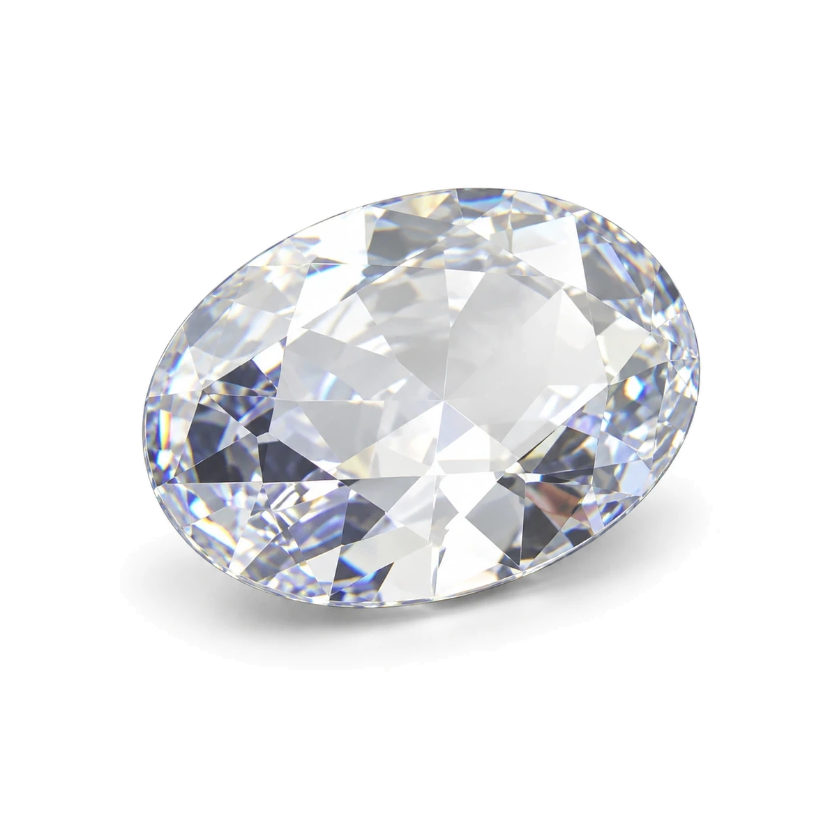 Colourless Oval Cubic Zirconia — AI-generated product image