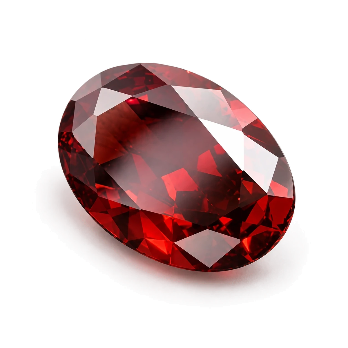 Garnet red Oval Cubic Zirconia — AI-generated product image