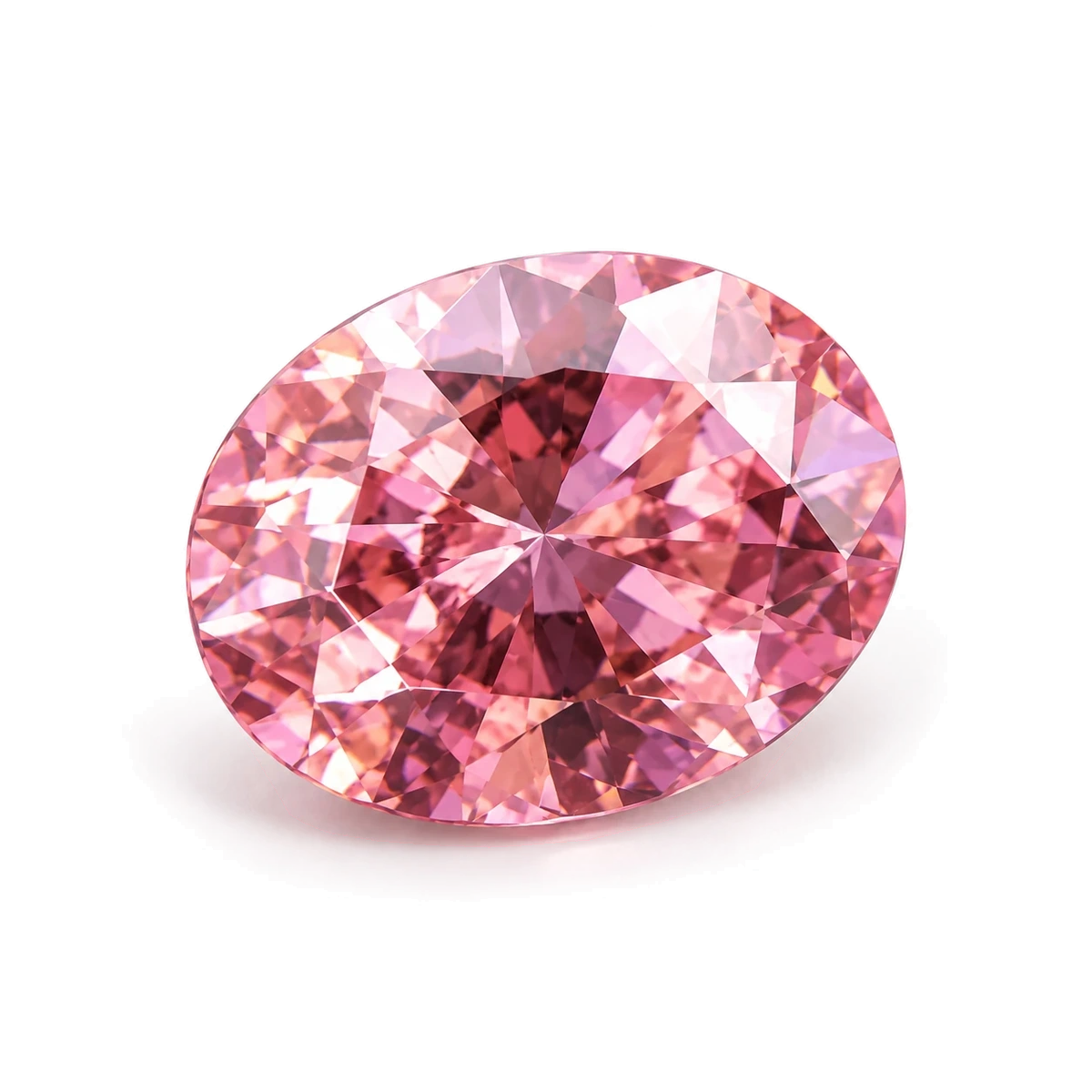 Pink Oval Cubic Zirconia — AI-generated product image