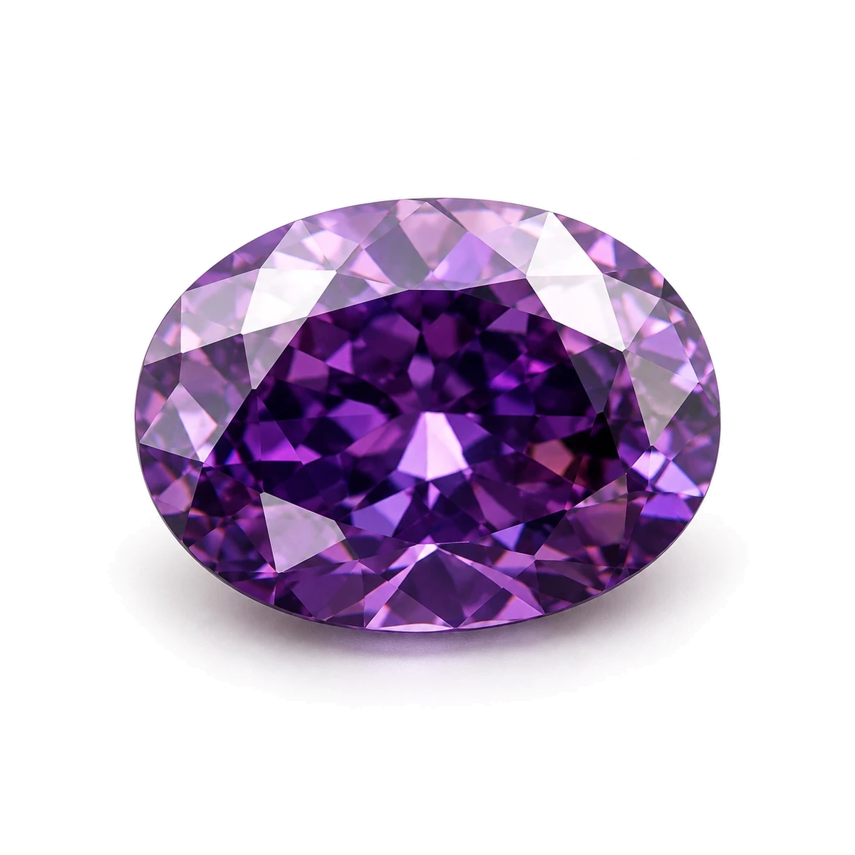 Violet red Oval Cubic Zirconia — AI-generated product image
