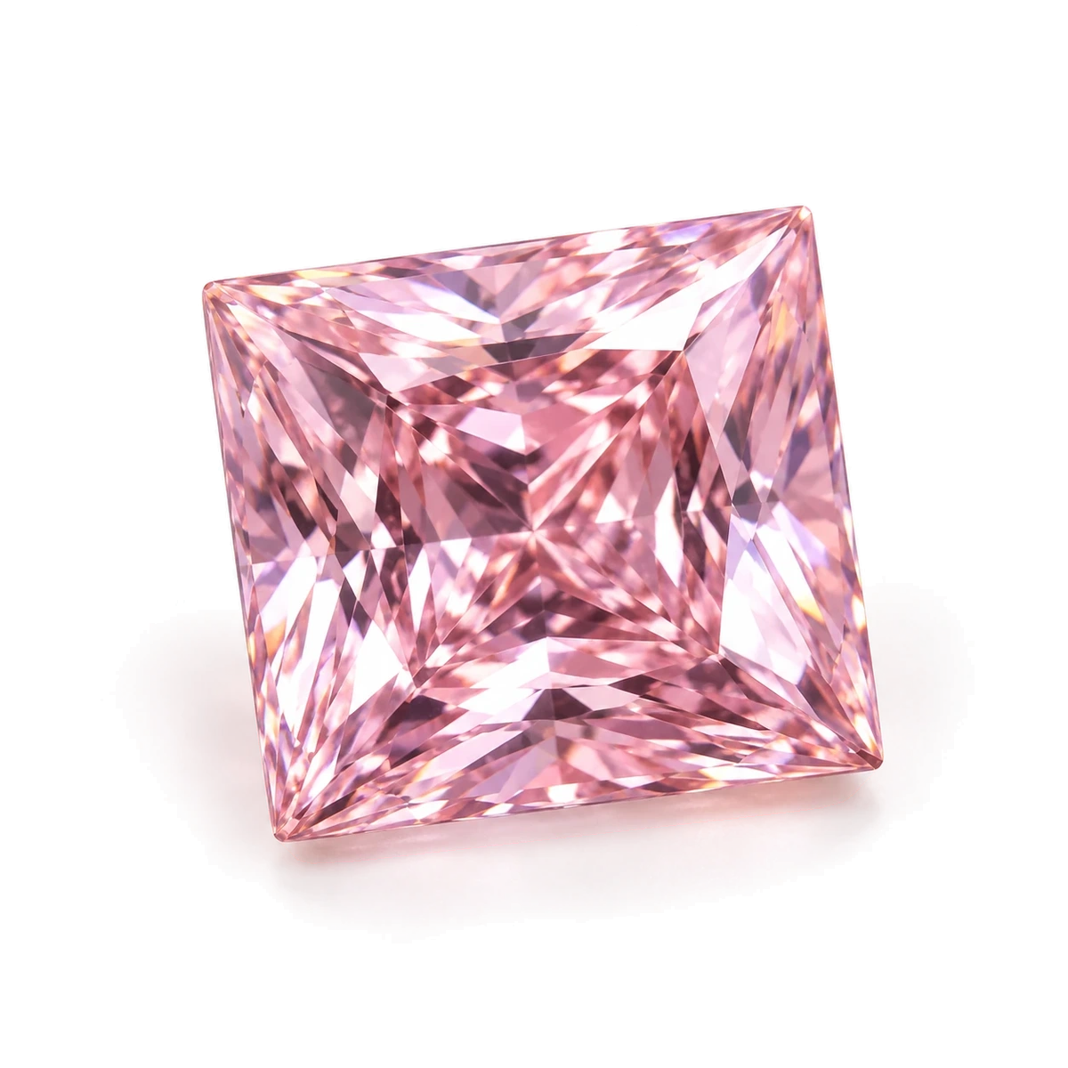 Pink Square Cubic Zirconia — AI-generated product image