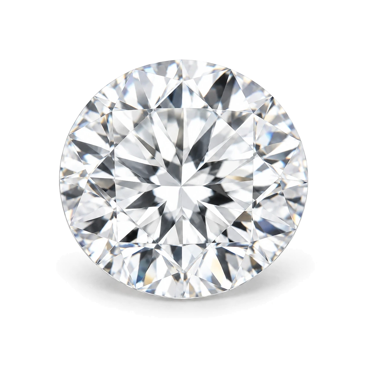 Colourless Round Cubic Zirconia — AI-generated product image