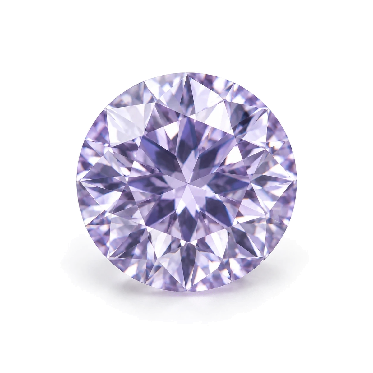 Pale violet blue Round Cubic Zirconia — AI-generated product image