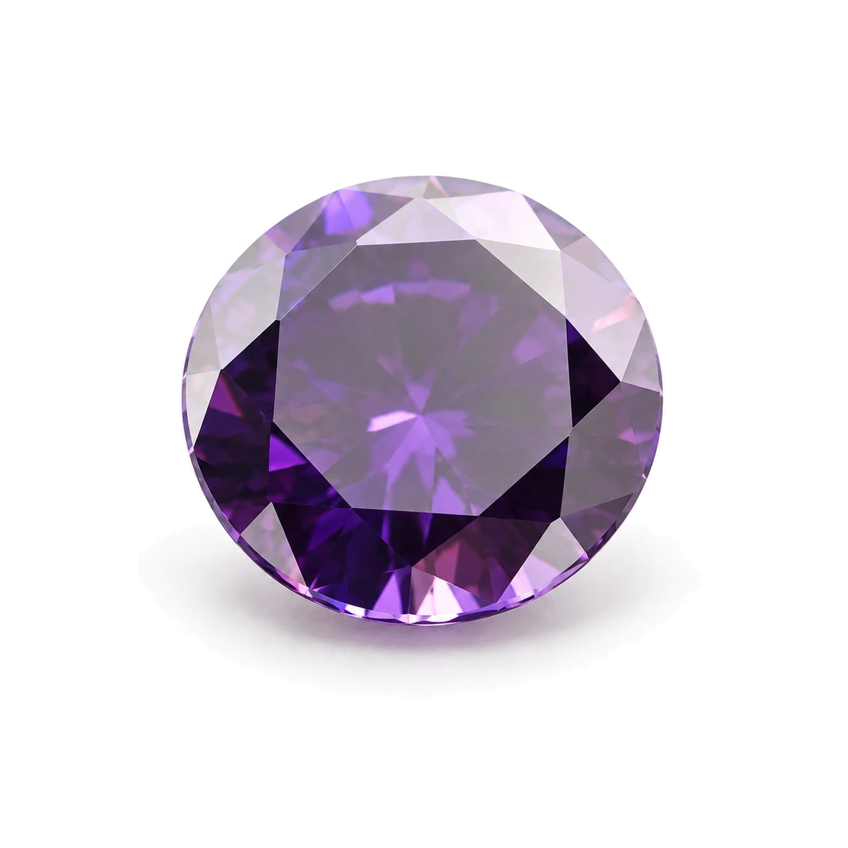 Violet red Round Cubic Zirconia — AI-generated product image