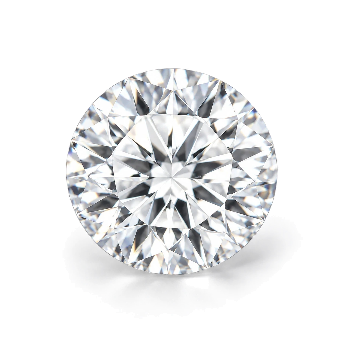 Colourless Round Cubic Zirconia — AI-generated product image