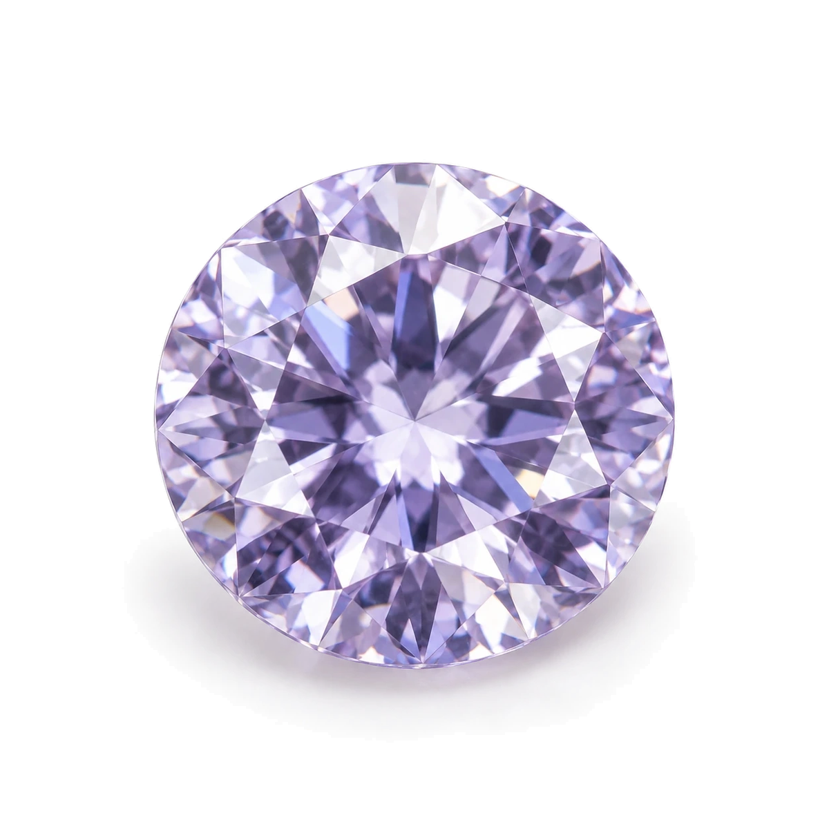 Pale violet blue Round Cubic Zirconia — AI-generated product image