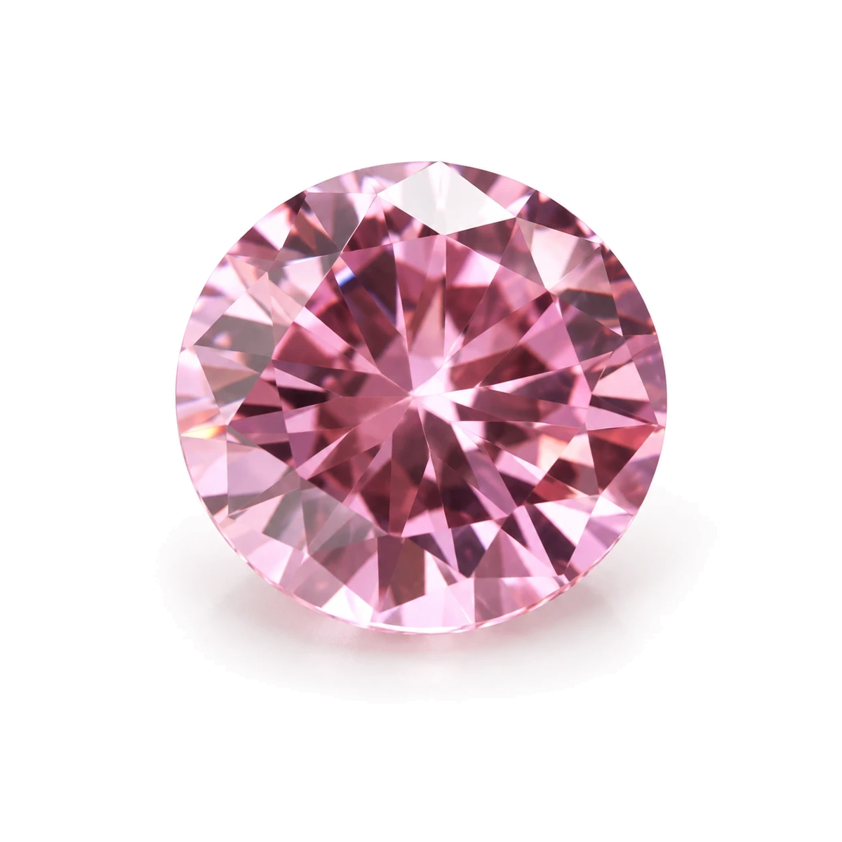 Pink Round Cubic Zirconia — AI-generated product image