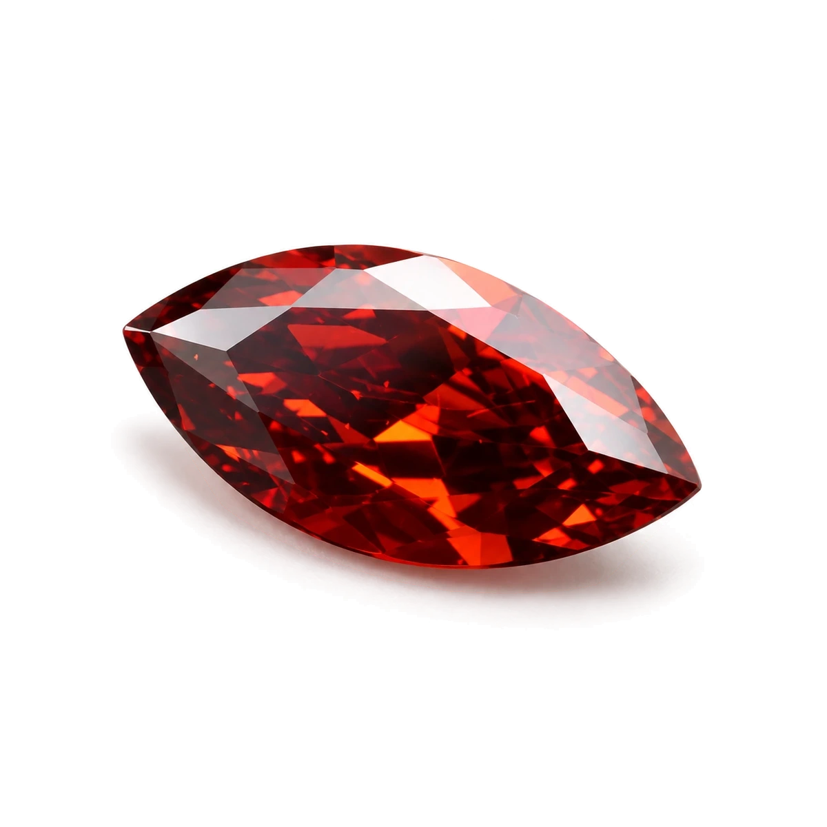 Garnet red Marquise Cubic Zirconia — AI-generated product image