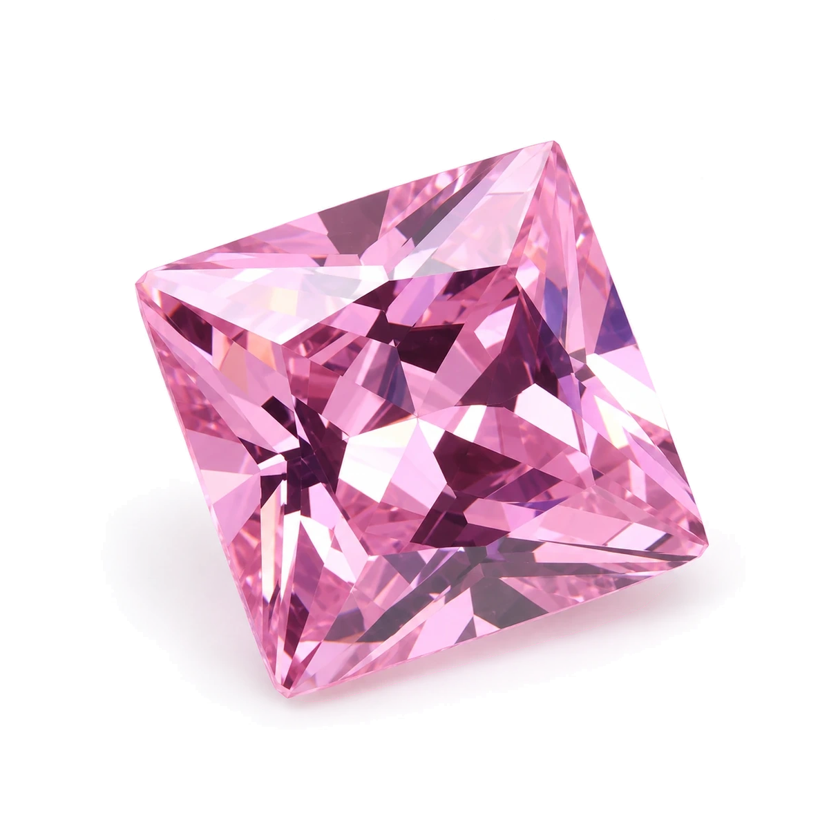 Pink Square Cubic Zirconia — AI-generated product image