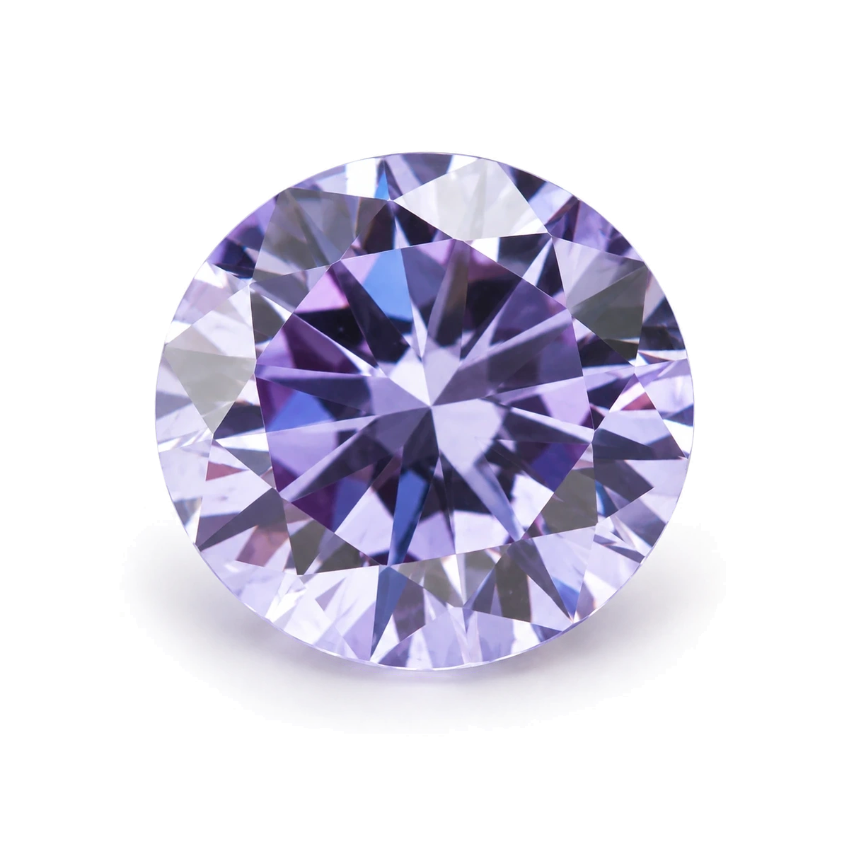 Pale violet blue Round Cubic Zirconia — AI-generated product image