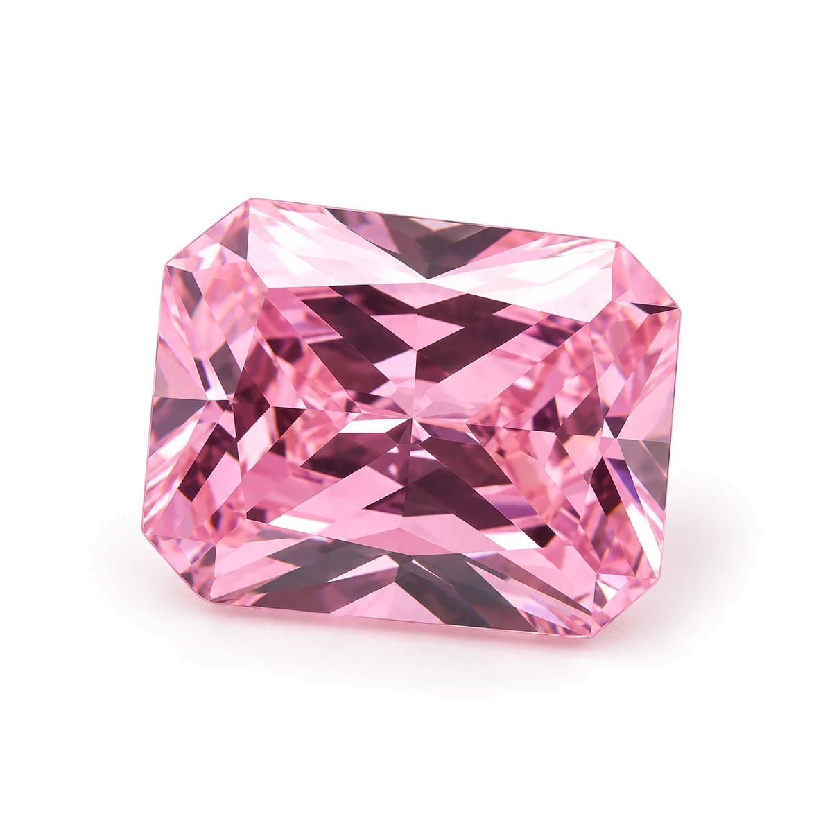 Pink Octagon Cubic Zirconia — AI-generated product image