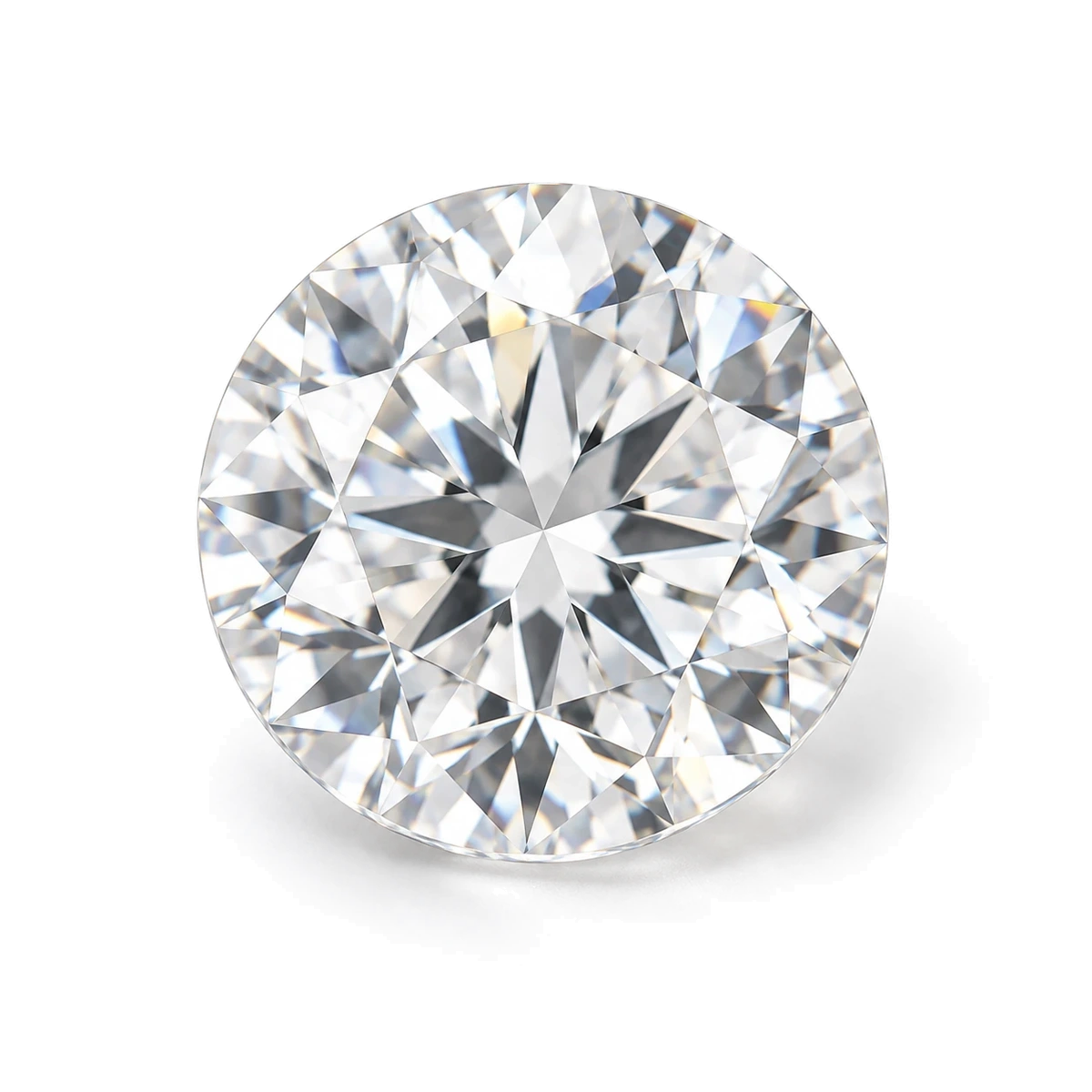 Colourless Round Cubic Zirconia — AI-generated product image