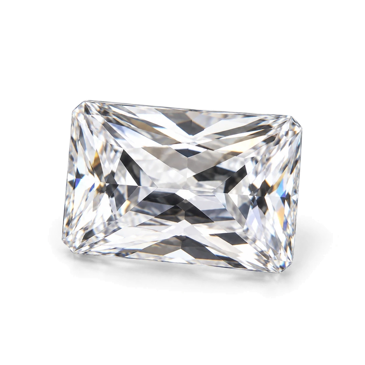 Colourless Rectangle Cubic Zirconia — AI-generated product image