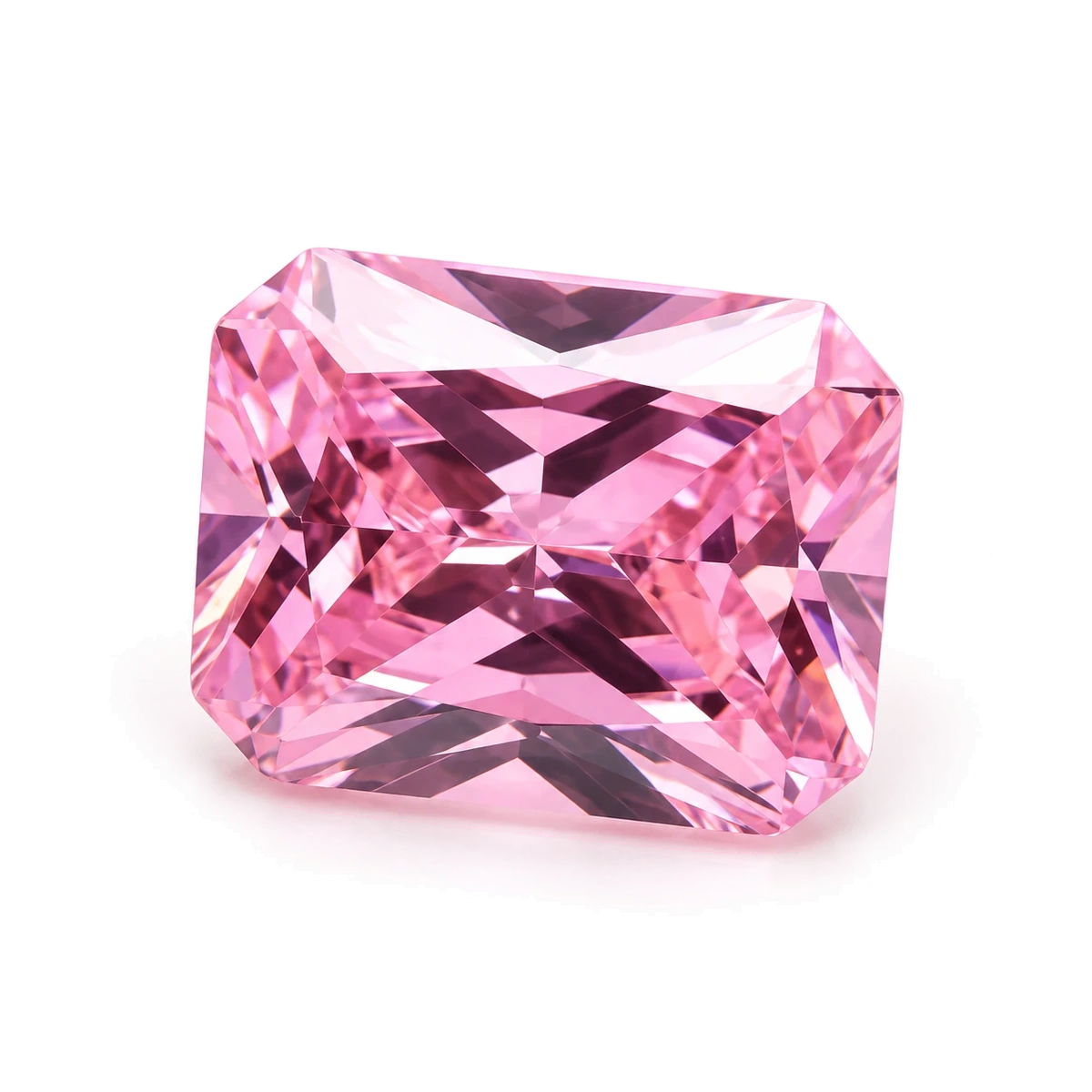 Pink Octagon Cubic Zirconia — AI-generated product image