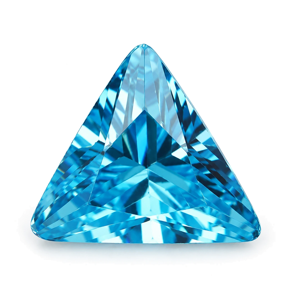 Aqua blue Triangle Cubic Zirconia — AI-generated product image