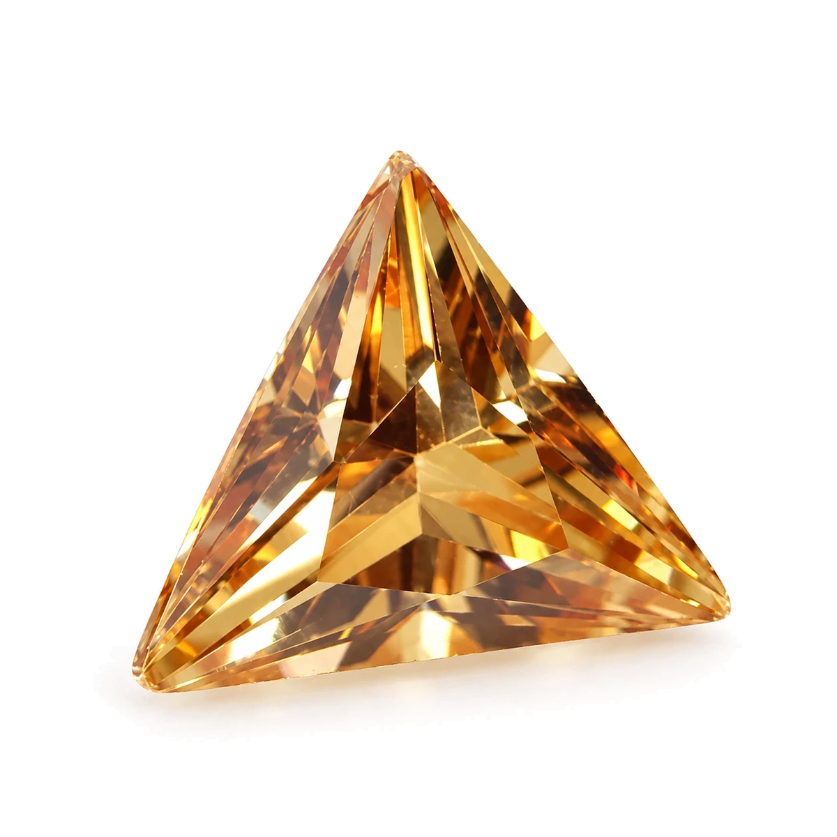 Champagne Triangle Cubic Zirconia — AI-generated product image