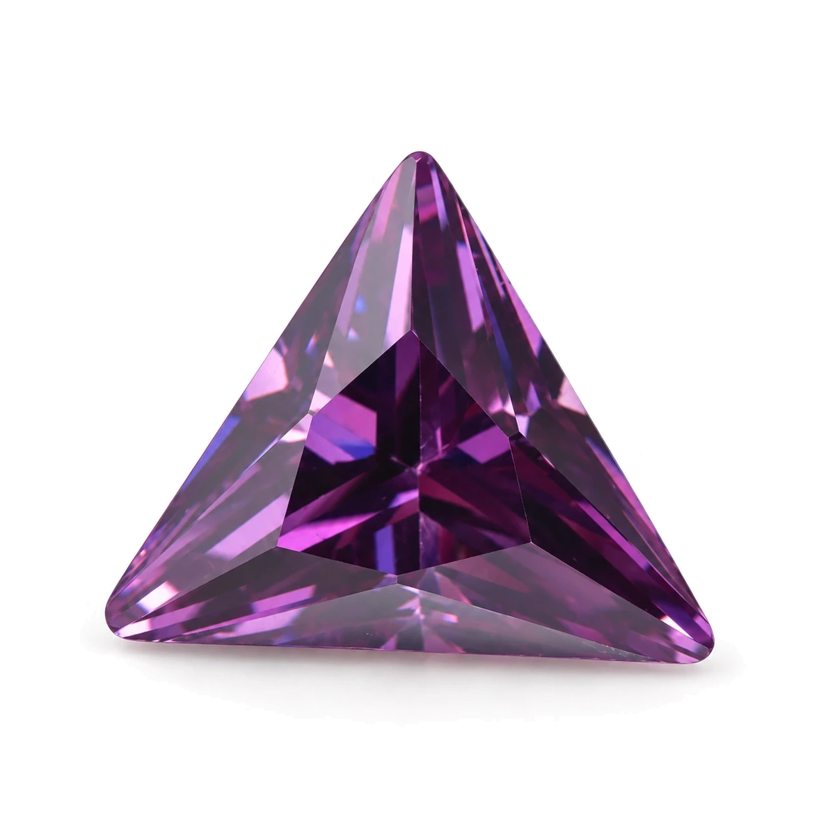 Violet red Triangle Cubic Zirconia — AI-generated product image